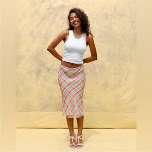 NWOT Réalisation Par the Bea in summer check Size M